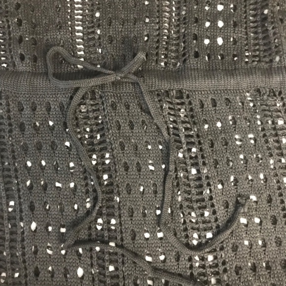 Al’Mage Women’s Crochet Knit Black Swimsuit Coverup Dress NWT Size M - Picture 7 of 7